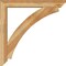Ekena Millwork Thorton Slat Rough Sawn Bracket w/ Offset Brace, Western Red Cedar, 6"W x 38"D x 38"H BKT0604X38X38THR06RWR - alternate 2